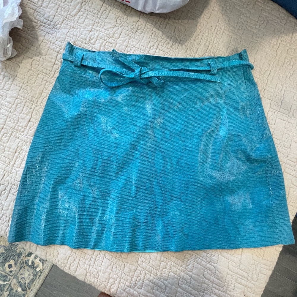Express 100% Leather Skirt VINTAGE Size 1/2